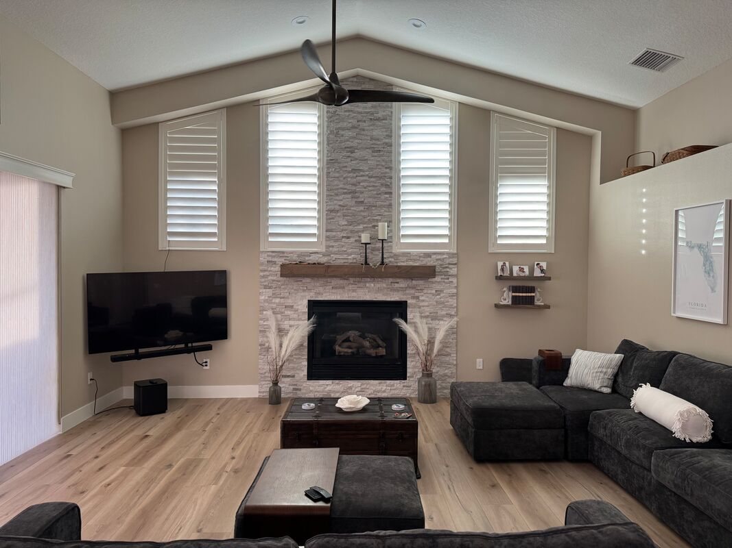 Fireplace and living room remodel